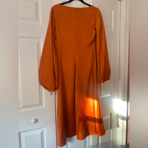 Staud BNWT Sofia Dress Rust Orange - Picture 7 of 7